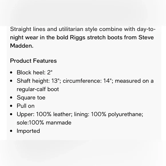 Steve Madden Riggs Navy Leather Knee Boots,  Contrasting White Stitch NIB Sz 6 - Picture 6 of 10